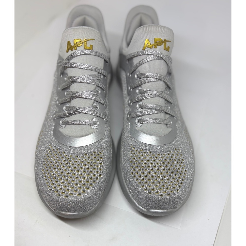 APL TechLoom Tracer Women 8 Silver Excellent Metallic Gold Training Shoes